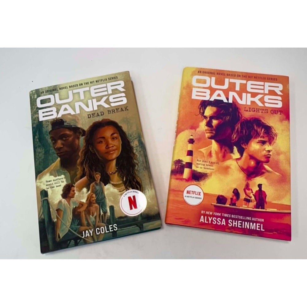 Outer Banks Hardcover Book Lot Dead Break & Lights Out Netflix Series Jay Coles